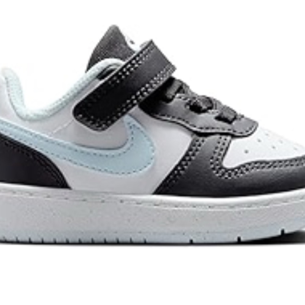 Nike Toddler Court Borough Low Recraft Black and Light Blue Sneakers